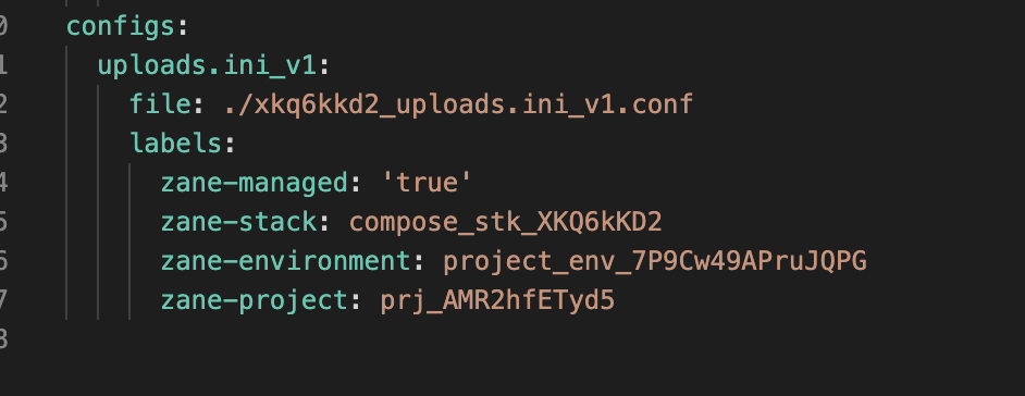 Docker config versioned