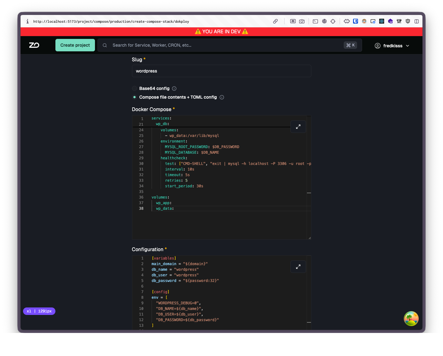 Create Dokploy from docker-compose