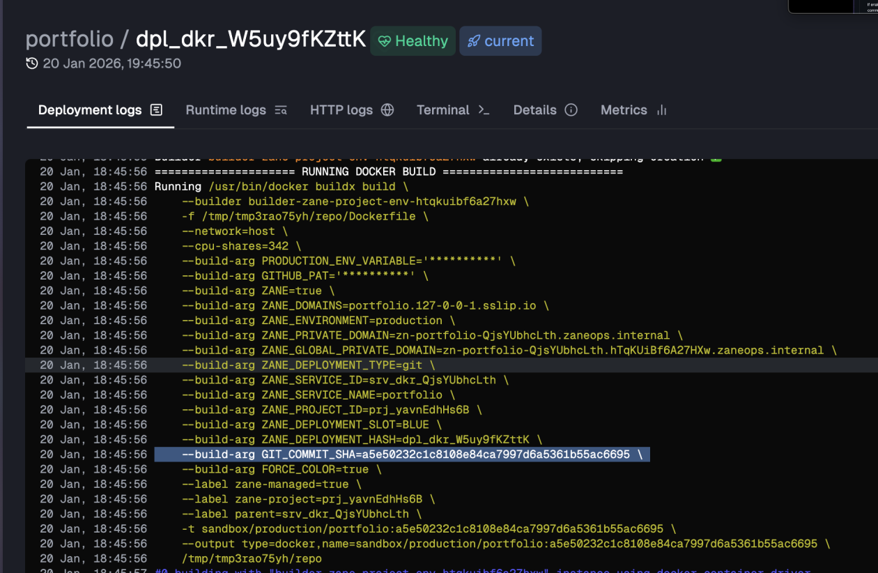 Git commit sha
