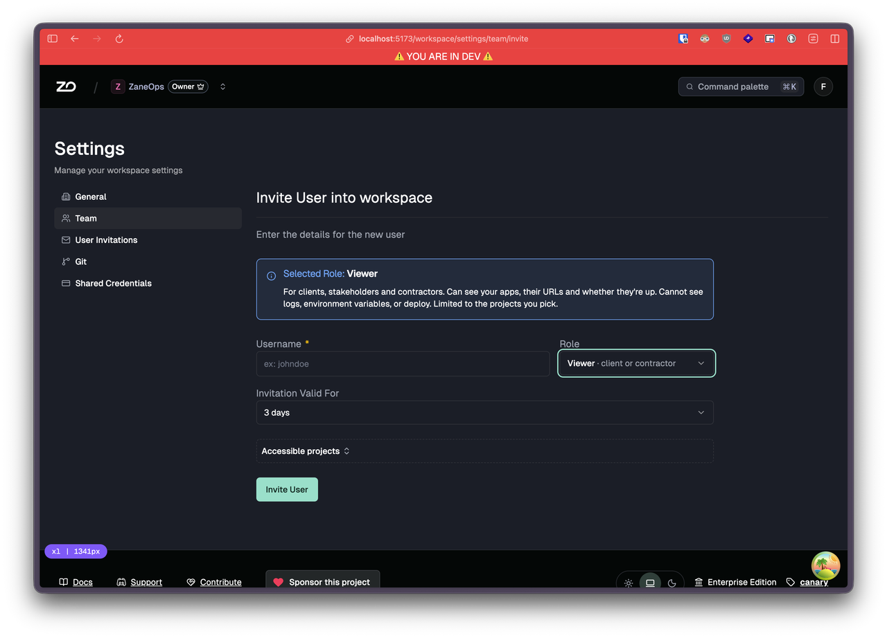 Invite New user into workspace
